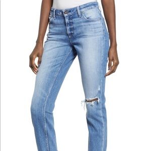Paige Brigitte Ripped Crop Boyfriend Jeans